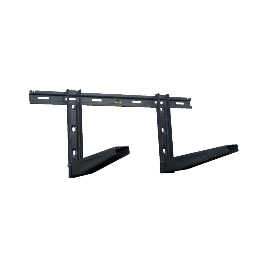 Konsole schwarz mit Stange Länge 800 mm x Höhe 400 mm x Tiefe 420 mm Modell Newbracket mit Wasserwaage