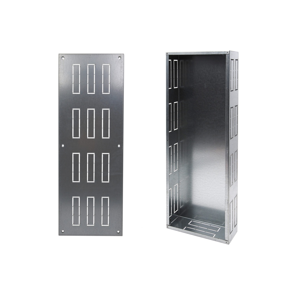 Dose für Anschlussvorbereitung für außen aus Metall 100 x 450 x 60 mm