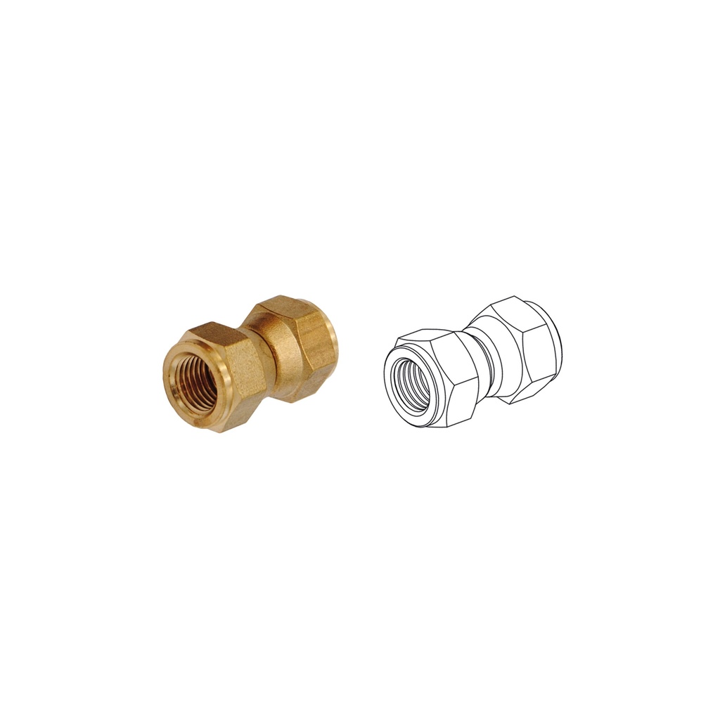 [FIT-0050] Anschlussverschraubung drehbar doppelt 1/2" SAE