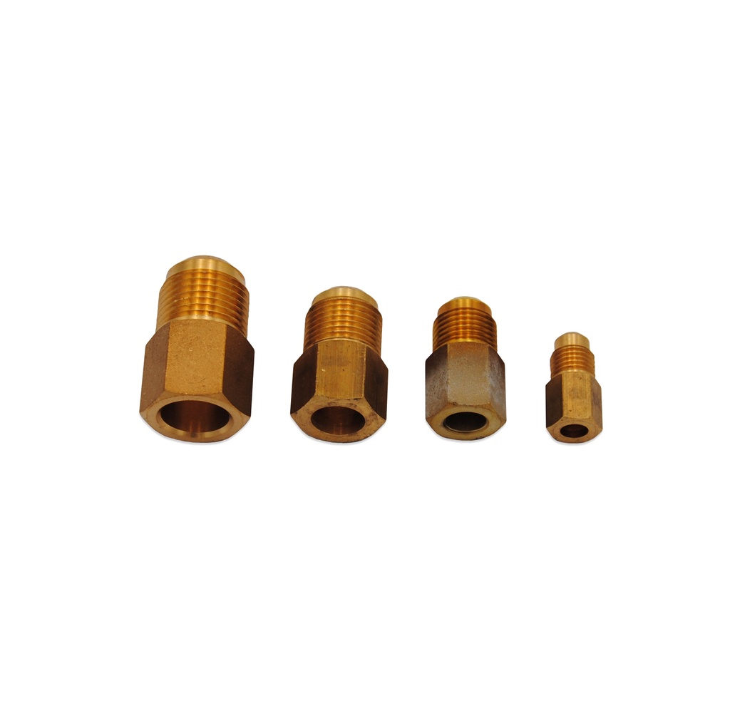 Verschraubung aus Messing 3/8" SAE M. x 3/8" ODS Löten