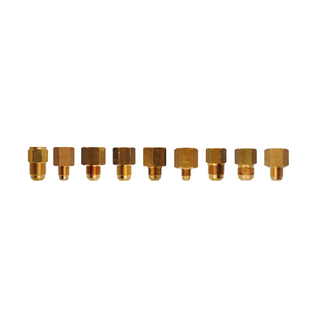 Verschraubung gerade aus Messing M 3/8" F 1/2"