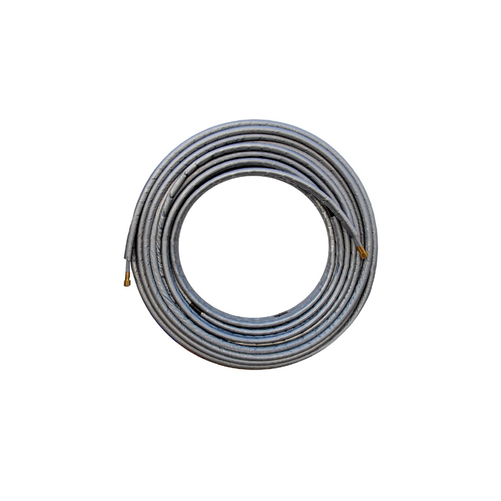 [FPI-0390] Rolle 50 m Ø 1/4" + 1/2" - Rohr Twin FASTPIPE V2.0 mit Isolierung UV-PRO 6 mm
