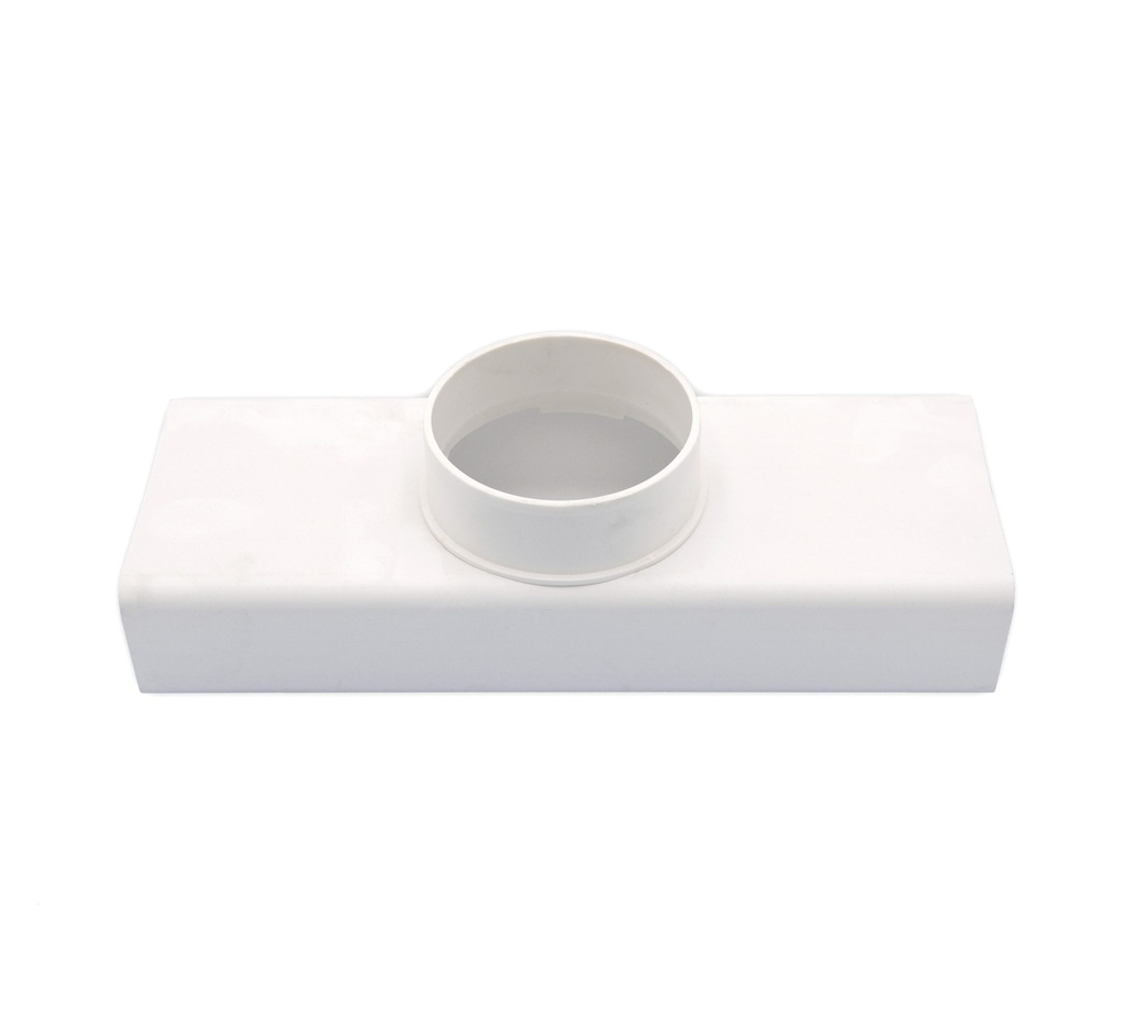 Verschraubung T- rechteckig/rund AIR-Flow für VMC 55 x 110 mm - Ø 100