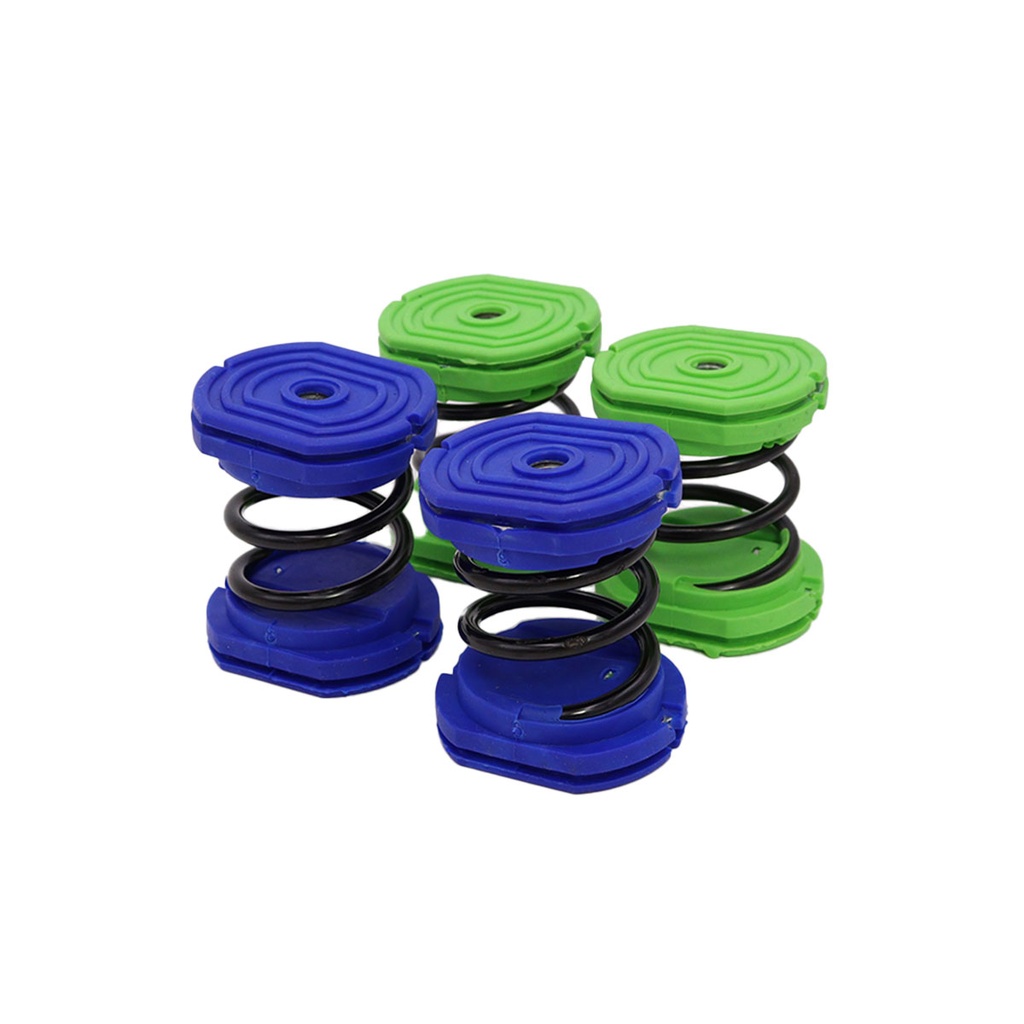 Set 4 Stück schwingungsdämpfend 40 x 46 MAX. 55 kg Blue/Green Helilock