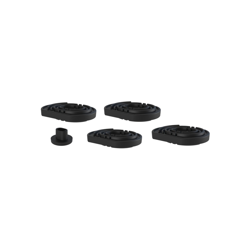 Set 4 Stück schwingungsdämpfend 70sh 40 x 56 Höhe 15 mm komplett Viteria