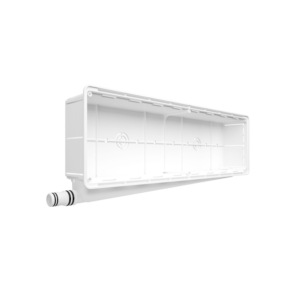 [KON-0140] Kasten Ablauf horizontal mit Siphon trocken für Anschlussvorbereitung Systeme Idronici